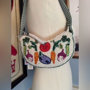 Viral Beaded Bag! NWT Garden Vegetable Shoulder Bag